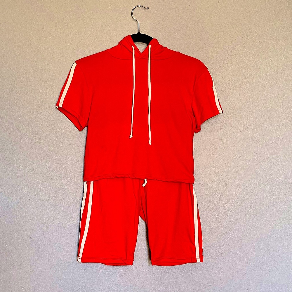 Red Jumpsuit Set